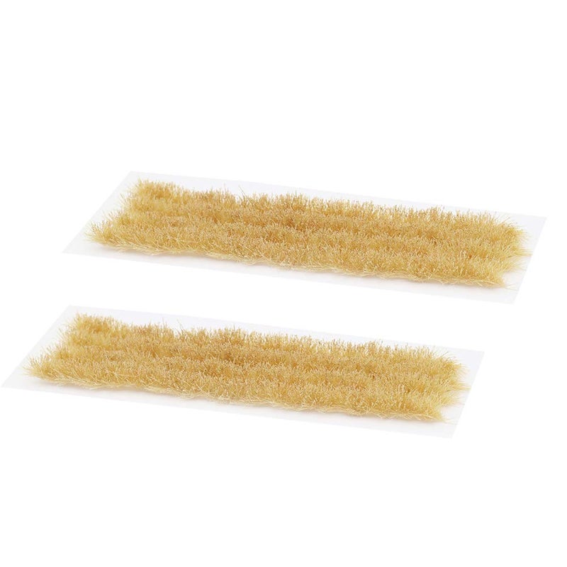 Warmtree 2 Boxes Static Rice Field Grass Model Rice Field Scene Railway Artificial Grass Miniature War Gaming Terrain DIY Model Railroad Scenery War Gaming Scenery (Rice Field) - Image 1